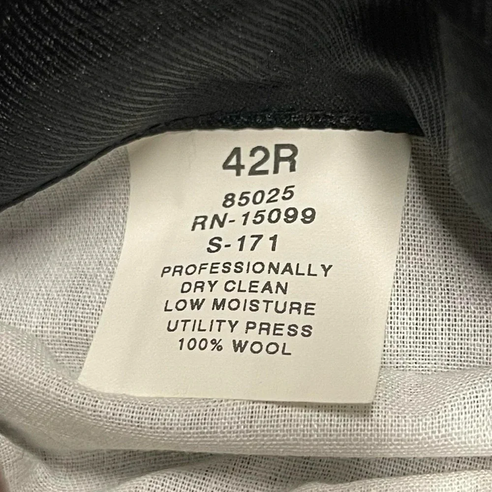 Vintage Barrington Mens 42R Gray Black Tweed Herringbone Flecked Wool Sport Coat